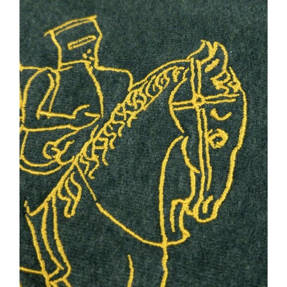 Noah NY Sweatshirt Men's Large Embroidered Horse Knight Crewneck Green New York - Picture 8 of 12